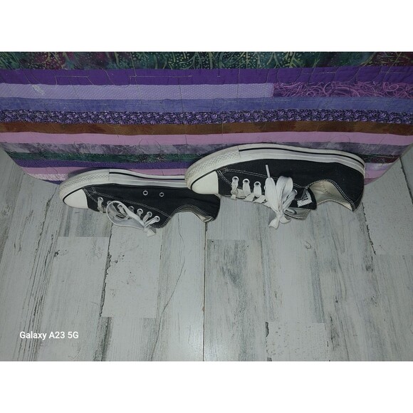 Converse Chuck Taylor All Stars Womens 12 Mens 10 Sneakers Low Shoes Black M9166 - Picture 6 of 9